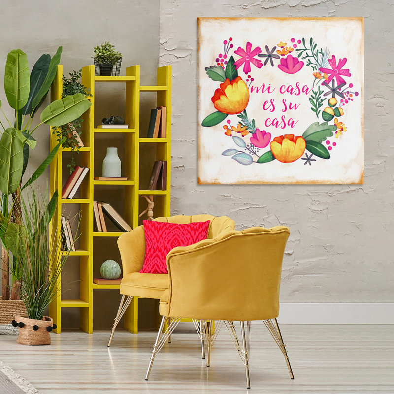 "Mi Casa Es Su Casa", art mural sur toile par Josefina, H 36 po x l 36 po