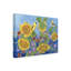 Taryn «Chardonnerets avec tournesols», reproduction de peinture à l'aquarelle sur toile tendue-26106507