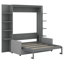 Grand lit escamotable, lit escamotable avec canapé, cadre de lit plateforme peu encombrant, pas de sommier tapissier requis-1628978963