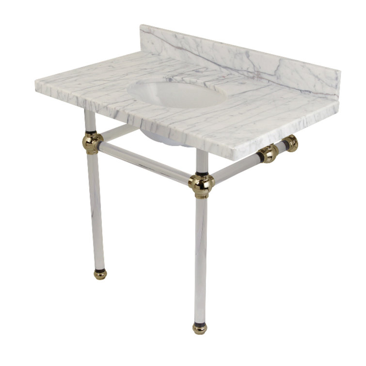 Templeton Rectangular Console Bathroom Sink with Overflow