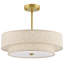 Lustre semi-encastré en tissu 4 lumières Maskell-1147556284