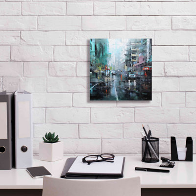 «Montreal Turquoise Rain» par Mark Lague, art mural sur toile
