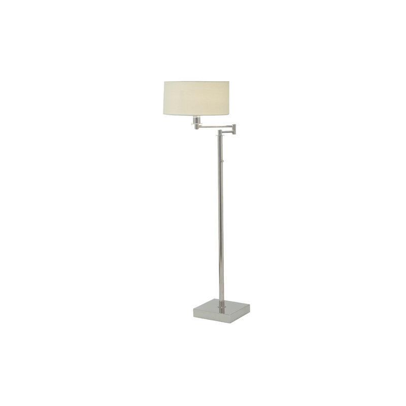 Franklin Swing Arm Floor Lamp, Oil Rubbed Bronze, Off-White