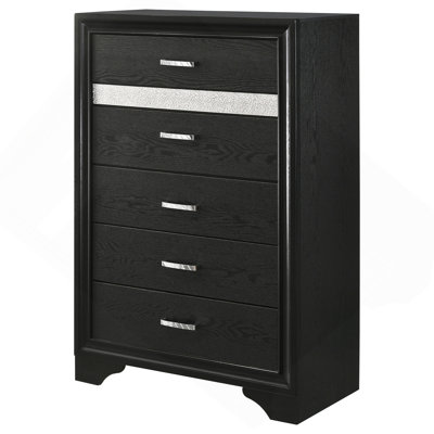 Commode 6 tiroirs avec poignées en métal