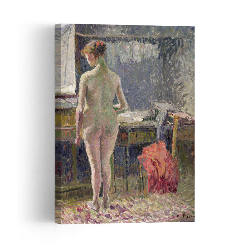 Female Nude Seen From The Back, 1895 Impressionist Abstract Contemporary Wall Art Print - Print, 60.96cm H x 40.64cm W