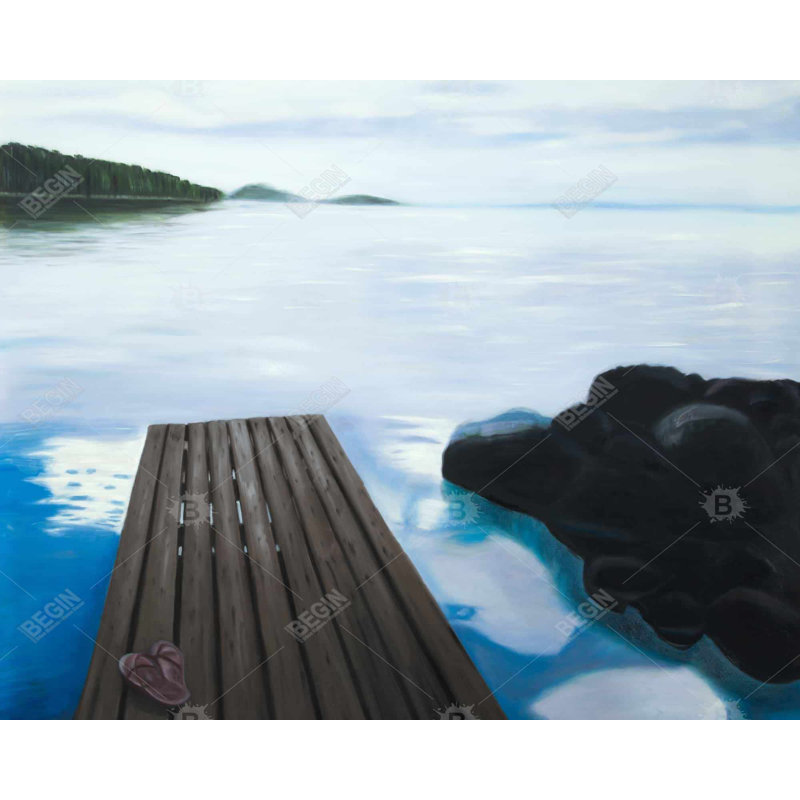 Evening On The Dock Print On Canvas