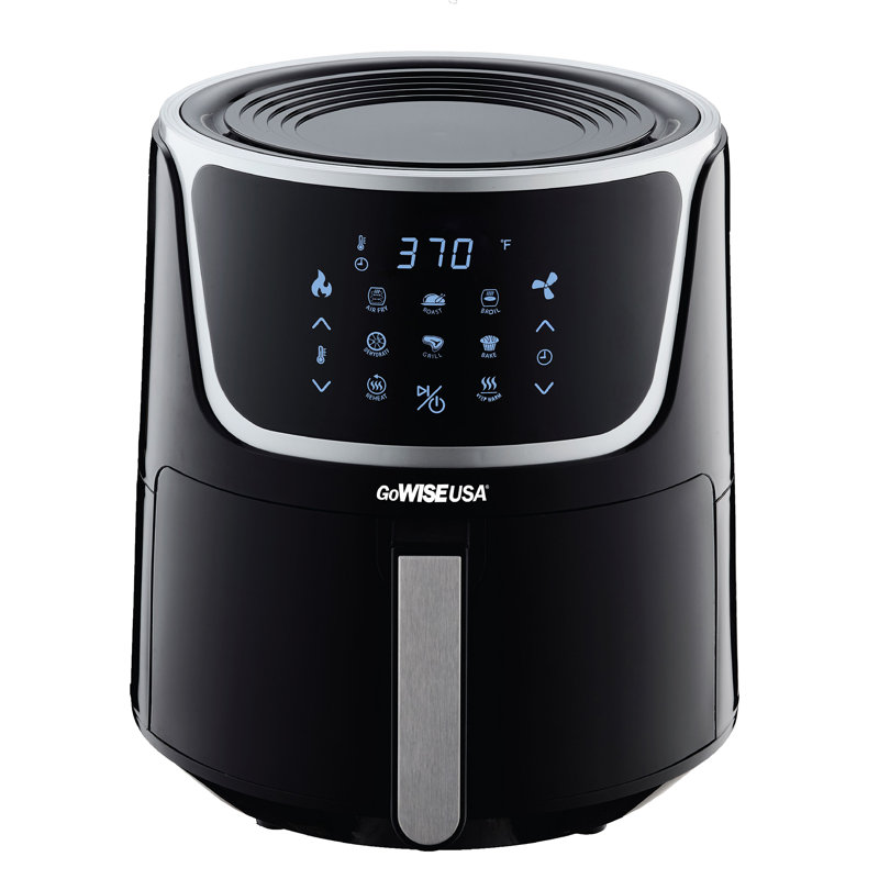 Gowise USA 6.6 Qt. Air Fryer, Black/Silver