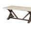 Table de couloir en marbre blanc avec support pour ordinateur portable Nuance Chic - Base en bois coloré