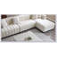 Canapé modulaire en L avec méridienne rembourrée droite