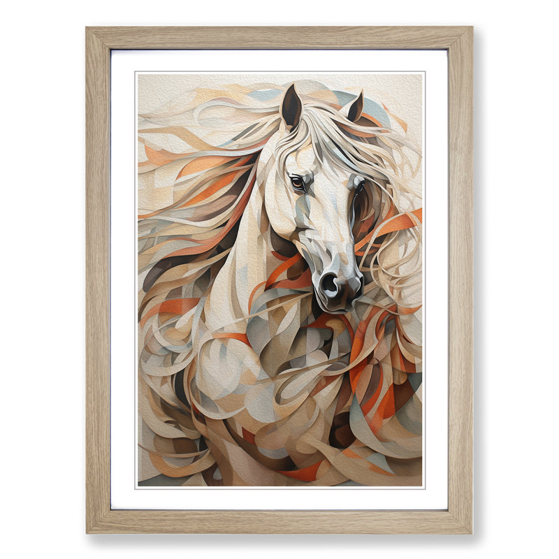 Horse Hard Edge Painting - Framed Print