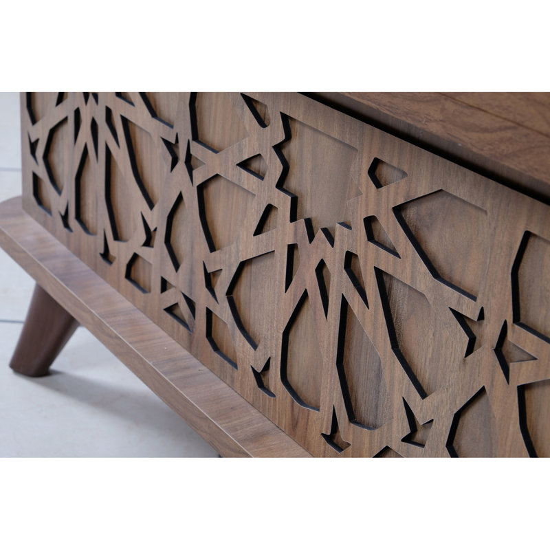 Table basse Rio Smart For Living, table basse à hauteur réglable, noyer, Noyer