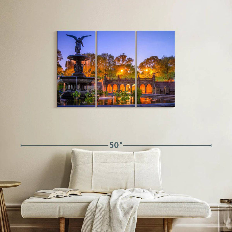 Lilie Bethesda Fountain, 24" H x 38" W