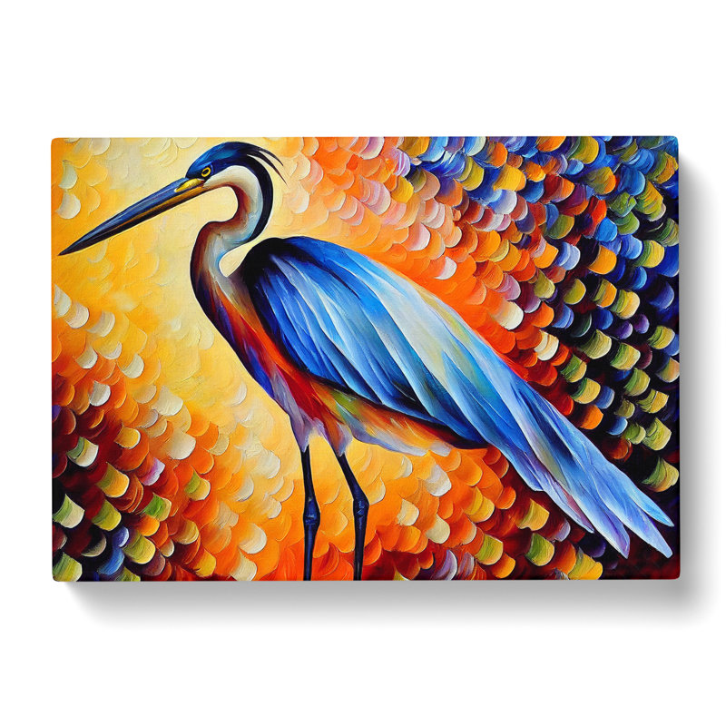 Heron Bird Abstract Vol.5 - Wrapped Canvas, 35cm H x 50cm W x 3cm D