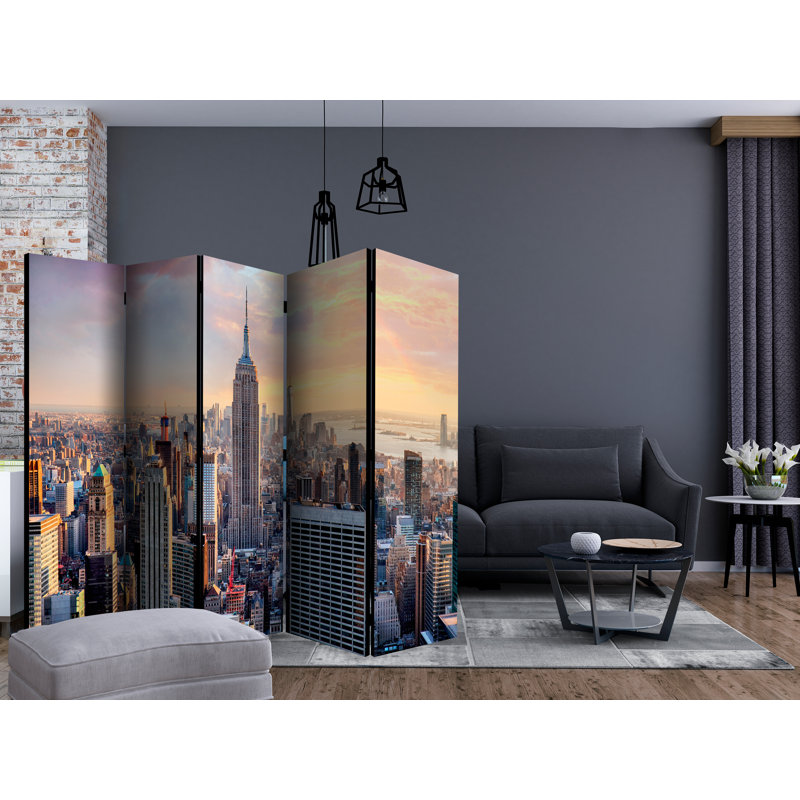 Cordeline 225cm W x 172cm H 5 - Panel Folding Room Divider