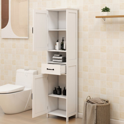 Armoire sur pied Slim White