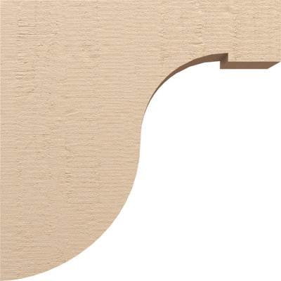 8"W x 32"D x 32"H Del Monte Rough Cedar Woodgrain TimberThane Corbel, Primed Tan