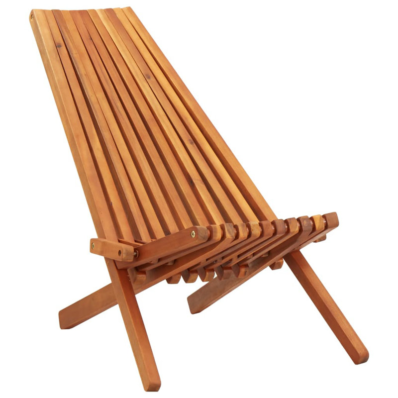 Chaise longue simple en acacia 23,2 po, 1