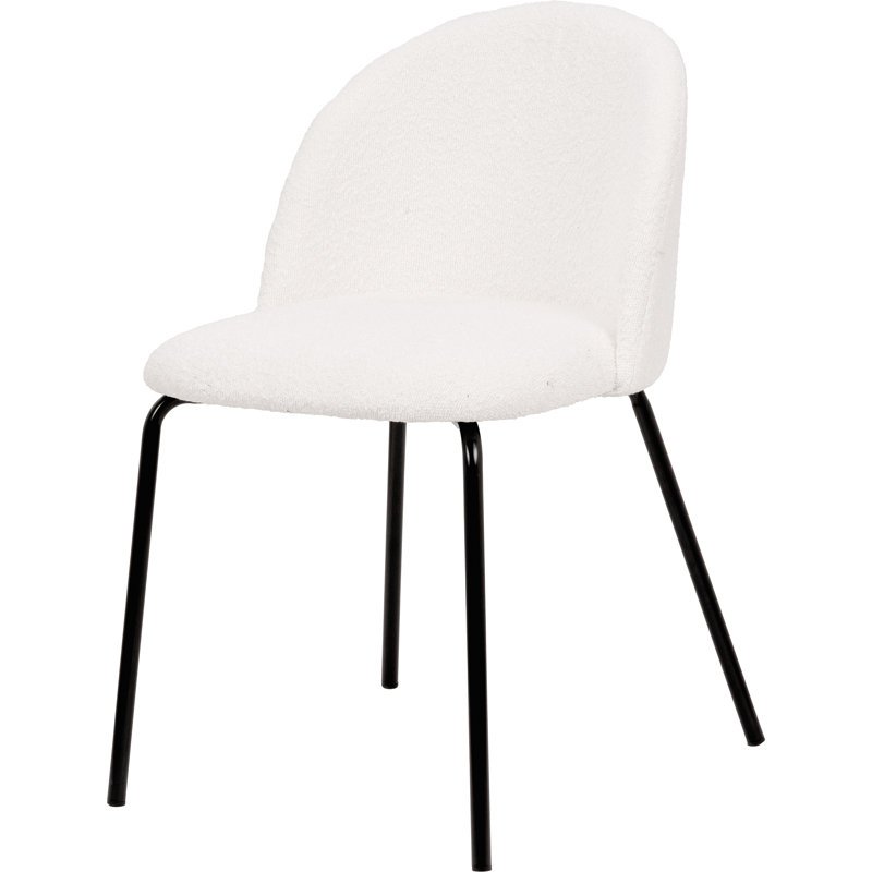 Turi 43cm H Upholstered Metal Upholstered Back Accent, White