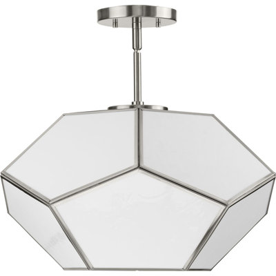 Glass Semi-Flush Mount Convertible Light