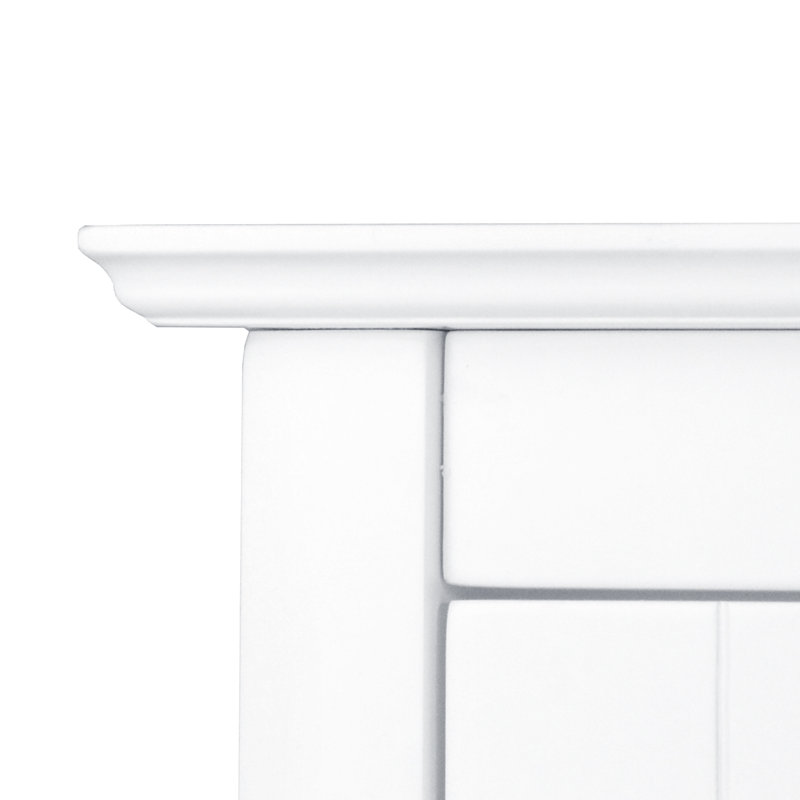 Jaeden Removable Two-Door Wall Cabinet with Water-Textured Glass and Adjustable Shelves, White