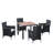 Edward-Matthew Metal Bar Set with Stools