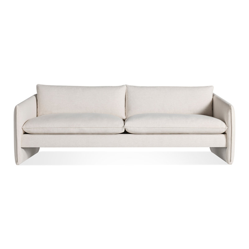 Softmore Sofa, Sylvan Bone Polyester Blend, 34" H x 96" W x 40" D