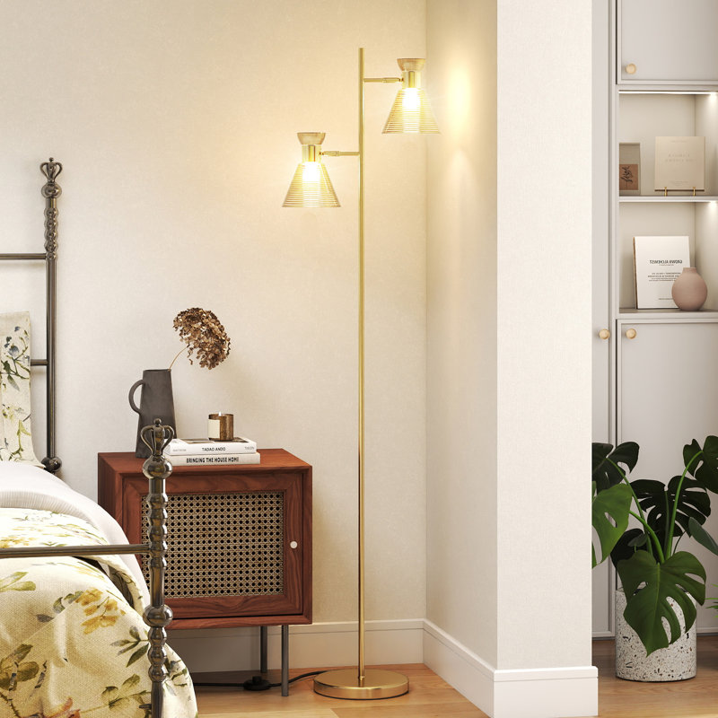 165cm Polished Task Floor Lamp