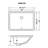 Ruvati 18 x 12-3/4 inch Undermount Bathroom Sink Black Rectangular Porcelain Ceramic with Overflow --93986372