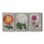 Chrysanthème sur fond gris I - Toile tendue sur mesure avec châssis - 3 pièces-459006472