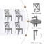 Ensemble de chaises de salle à manger pour 4 personnes, chaise de cuisine avec siège rembourré, chaise d'appoint pour salle à manger-950411136