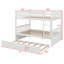 Lit superposé multifonctionnel en bois avec lit gigogne, échelle, garde-corps et conception convertible-234424798