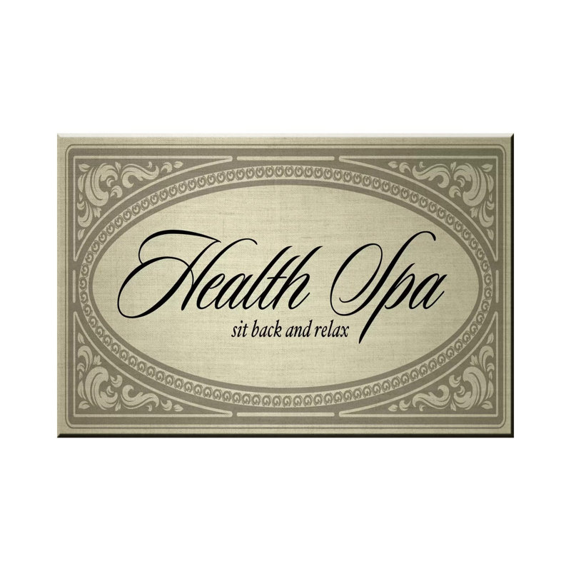 Health Spa Sit Back and Relax by PI Studio - Wrapped Canvas Typography, 20.32 cm H x 30.48 cm W