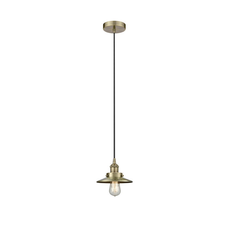 California 1 - Light Single Pendant, Antique Brass, Antique Brass
