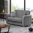 PrimeNest Gravita Collection Upholstered Convertible Loveseat with Storage-1162038904