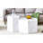 Modern Minimalist Style White Marble Patterned MDF Coffee Table Set  .Complex Texture Patterns