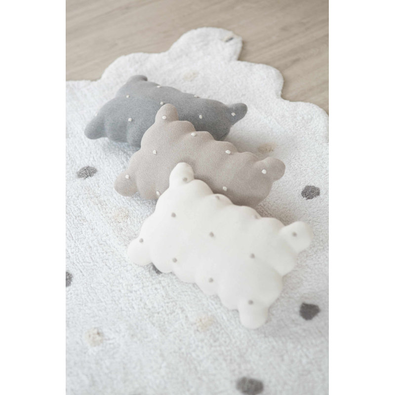 Biscuit Lumbar Pillow Cover & Insert, Ivory