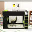 Lit mezzanine avec bureau à hauteur réglable, lumières RVB, tiroirs et tringle-1224782348