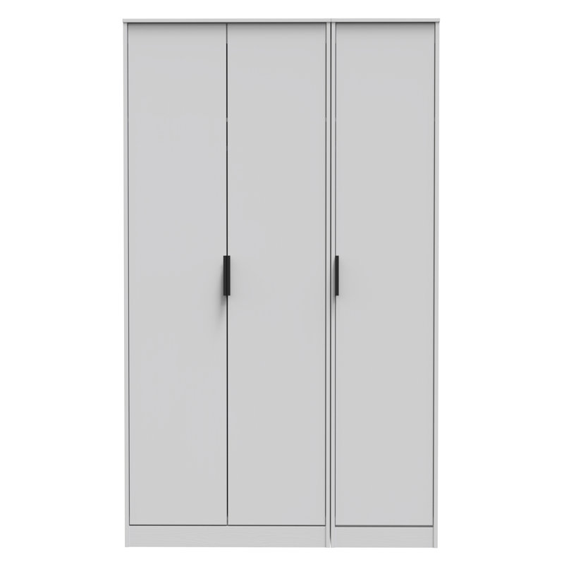 Fully Assembled Hong Kong 2 Door Wardrobe, Grey Ash, 197cm H x 111cm W x 53cm D