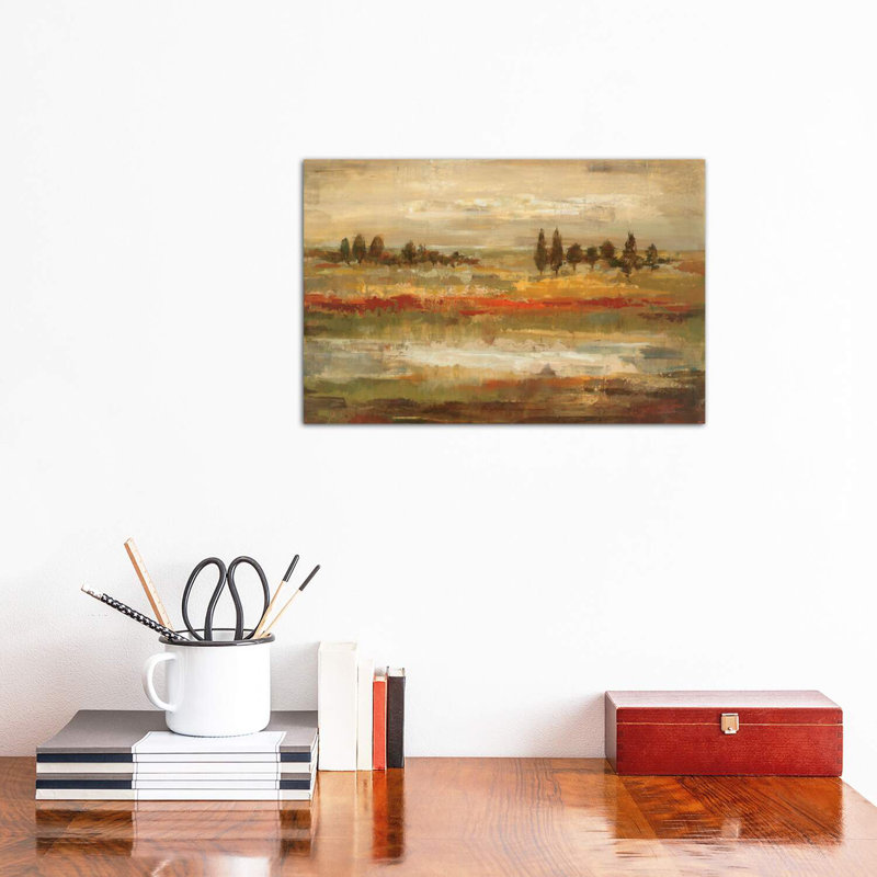 «Summer Fields» par Silvia Vassileva - reproduction d'art, H 8 po x l 12 po x P 0,75 po, Toile tendue
