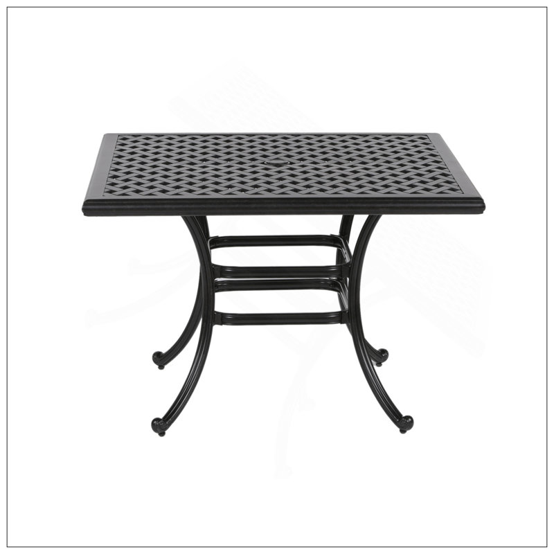 44" Square Dining Table, Dark Lava Bronze