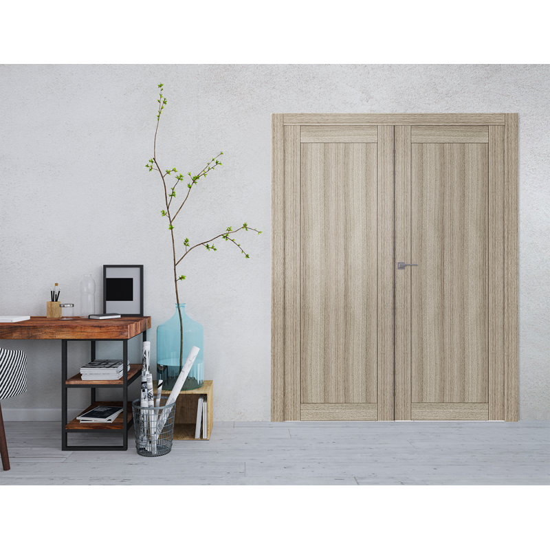 Porte intérieure battante en bois manufacturé 1 panneau Shaker, 59,5 po x 83,23 po, Shambor, Droite