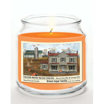 Bougie en pot de verre de 400 g (14 oz) en forme de citrouille Boo, collection Halloween, avec couvercle en métal argenté brossé