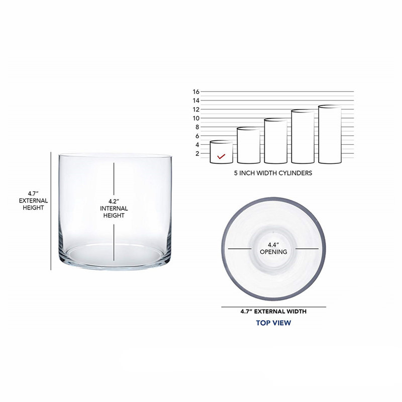Vase de table Khyrin, H 5 po x l 5 po x P 5 po