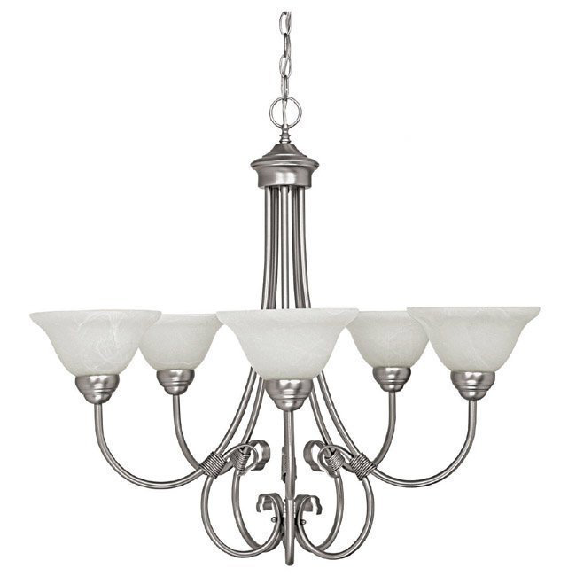 Lustre classique / traditionnel à 3 lumières HomePlace, Nickel mat, 5