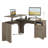 Daymen 55Inch Lift Top L Shaped Desk with Power Outlet, Fluted Computer Desk with File Drawer and shelf , Home Office Desk with Monitor Stand and Cable Management-1926812625