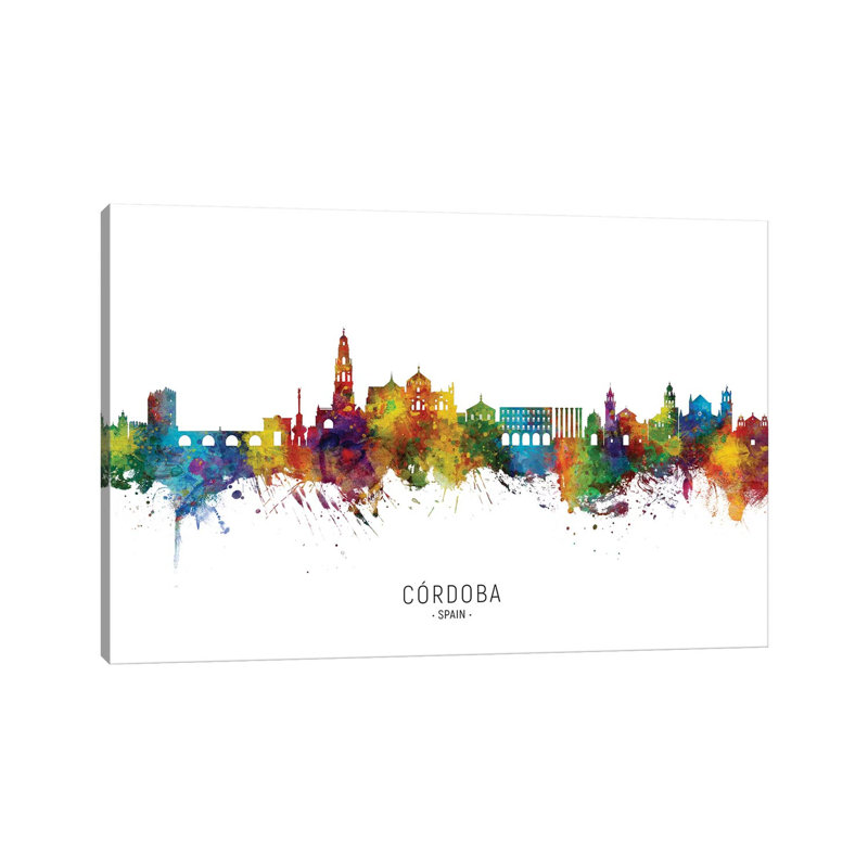 Cordoba Spain Skyline by Michael Tompsett - Wrapped Canvas Painting, 30.48 cm H x 45.72 cm W