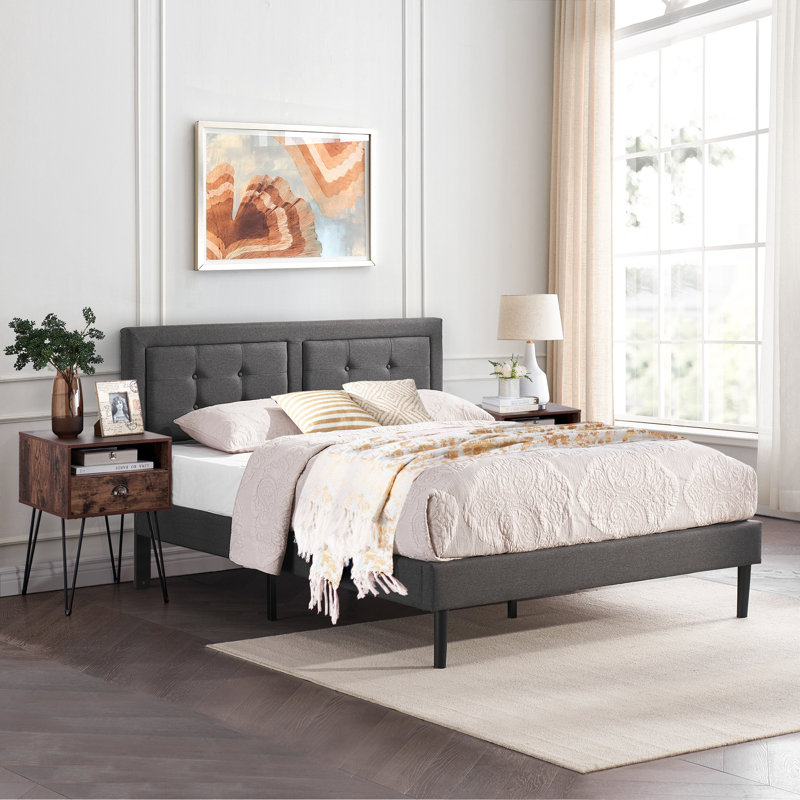 Ensemble de chambre à coucher 3 pièces Kempst, Marron, Grand