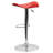 Nondalton Contemporary Vinyl Adjustable Height Barstool with Wavy Seat and Chrome Base-2029737626