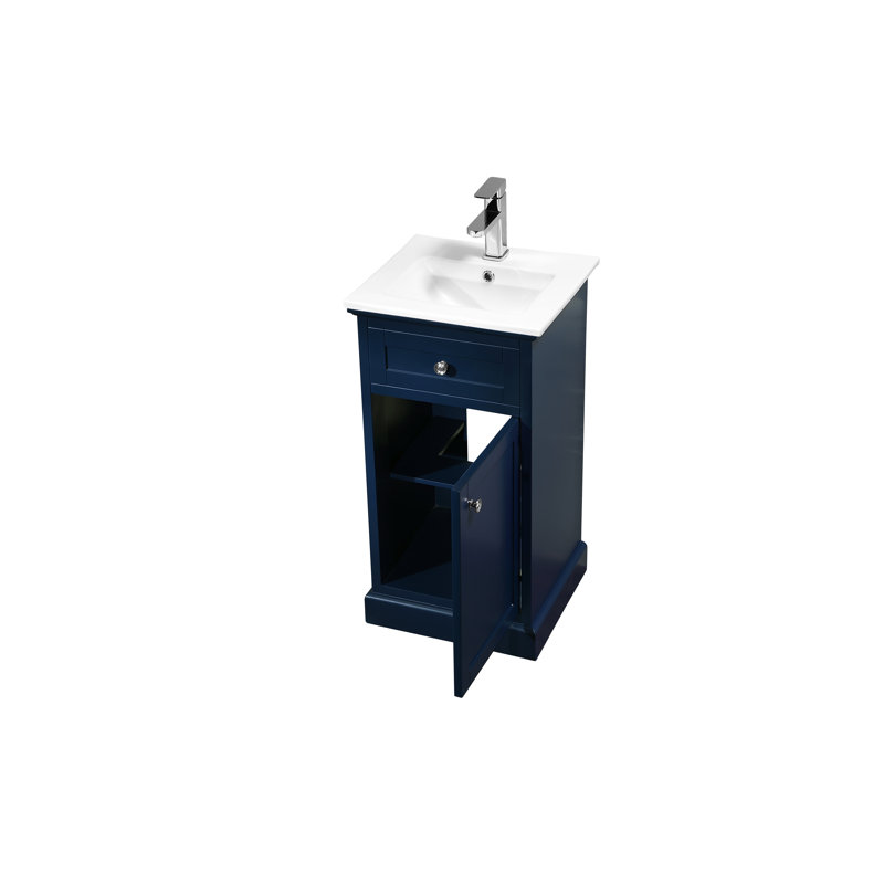 Ensemble de meuble-lavabo simple 18 po Ameriah, Bleu