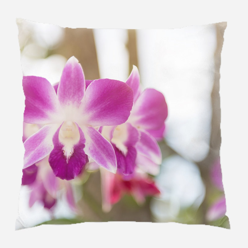Coussin orchidée Juliana, Microsuède, Intérieur